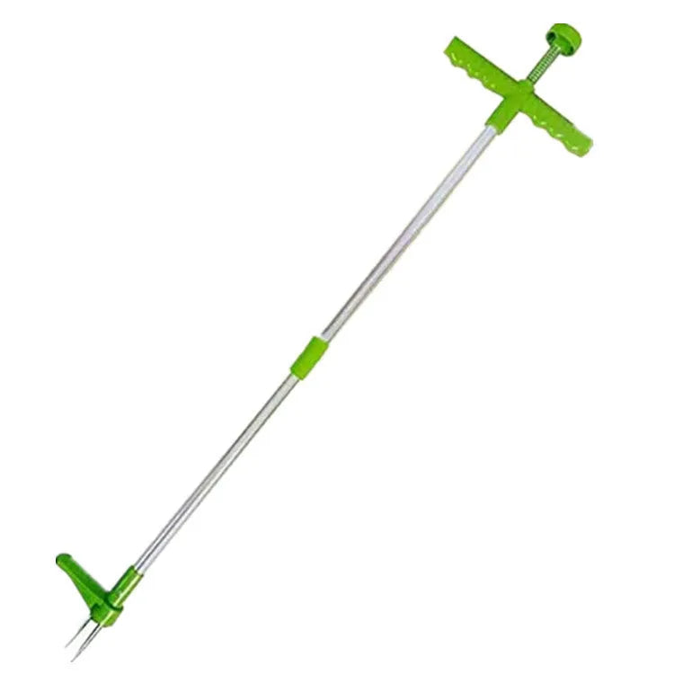 1046A manual aluminium and plastic weed puller gardening tool, 50cm long.