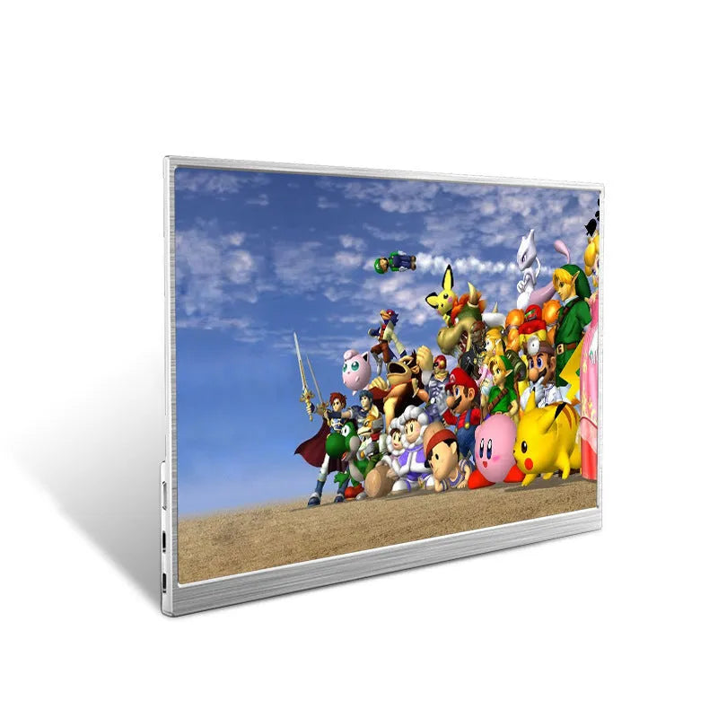 Zeuslap ultra-thin 15-inch portable IPS monitor with HDMI and USB C cables on a desk