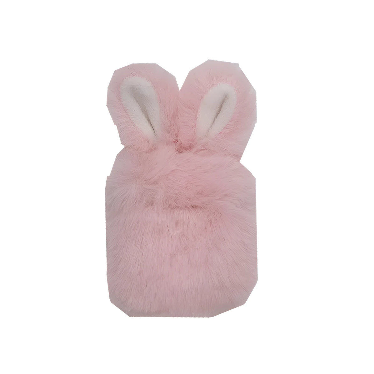Plush rabbit ear silicone protective cover for Apple AirPods charging case in pink and grey colours