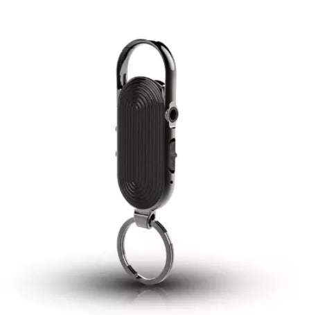 Black zinc alloy digital voice recorder with USB interface and one-key recording function