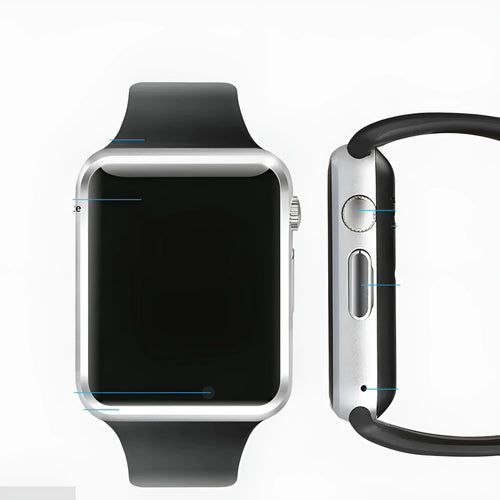 A1 Smart Watch Android compatible device with Bluetooth and GSM SIM card slot in eight colour options