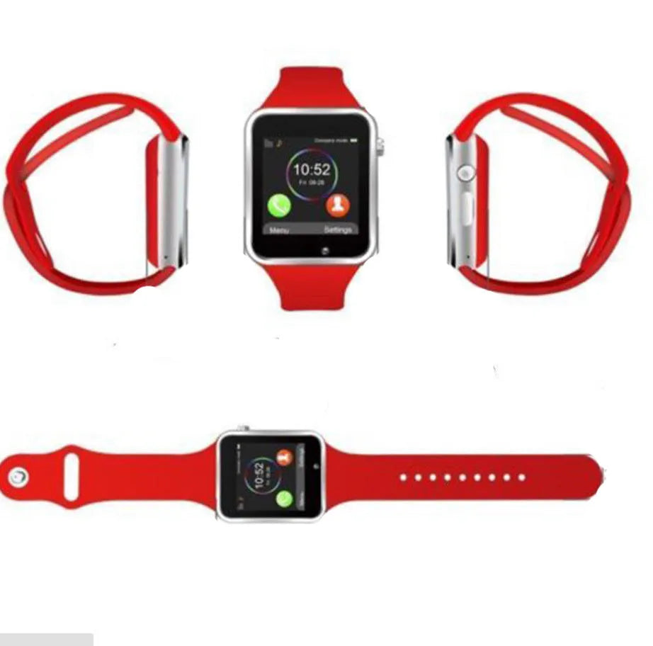 A1 Smart Watch Android compatible device with Bluetooth and GSM SIM card slot in eight colour options