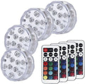 White round waterproof LED diving light with remote control for pools and aquariums