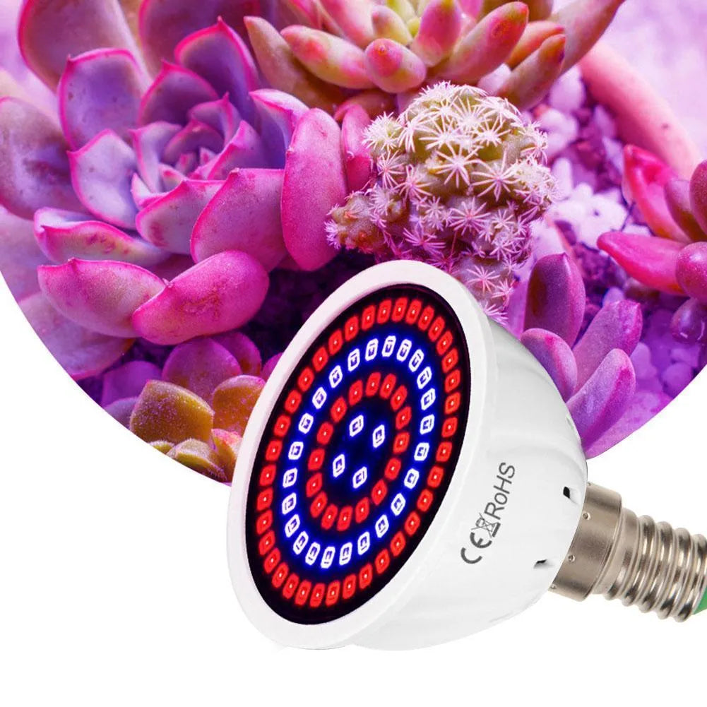 White LED plant growth lamp with 80 beads for indoor plant cultivation