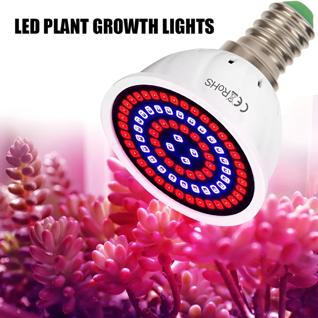 White LED plant growth lamp with 80 beads for indoor plant cultivation