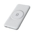 Mint green magnetic wireless charging power bank with back clip showing dimensions and MagSafe compatibility