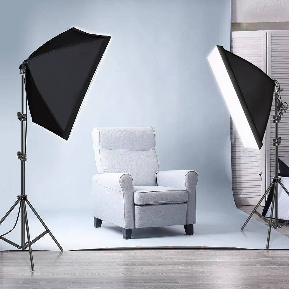 50x70cm soft light photography backdrop cloth on 2-metre stand with international plugs