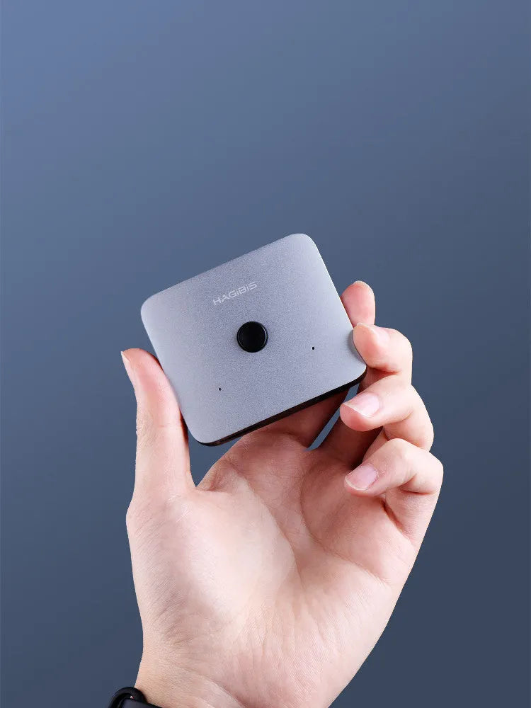 Grey HDMI 2 input 1 output switcher device for computer TV monitor video distribution