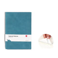 Simple solid colour thickened notebook in A5, A6 and B5 sizes on a surface.