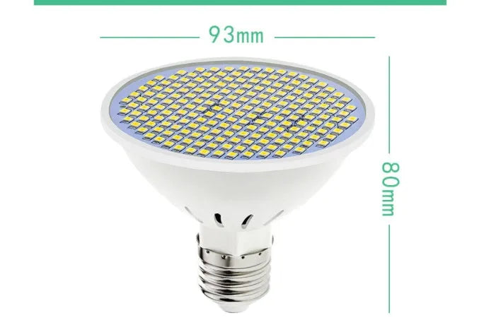 E27 LED lamp cup with PC housing showing 300 SMD beads for indoor lighting