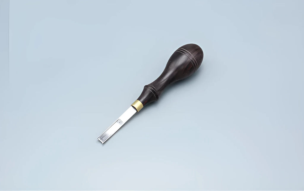 Sectional wide shovel edge thinning knife with leather handle for leather crafting