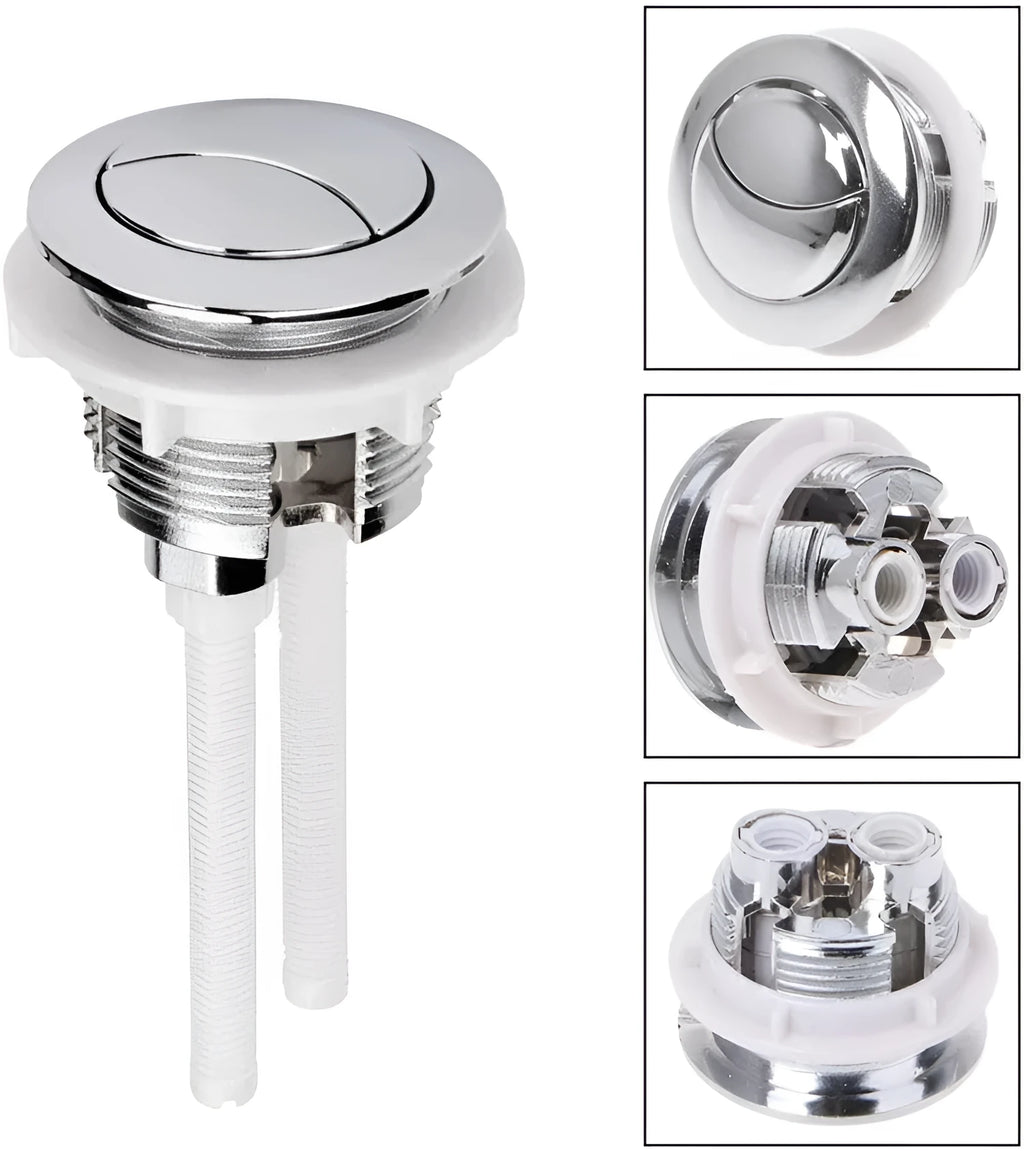 38mm round toilet flush button with double push mechanism for cistern replacement