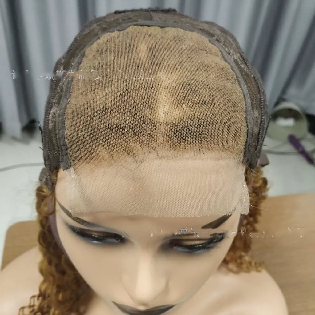 Piano colour P4.27 Brazilian real hair straight lace front wig with 4x4 or 4x6 closure, 10-30 inch long hair