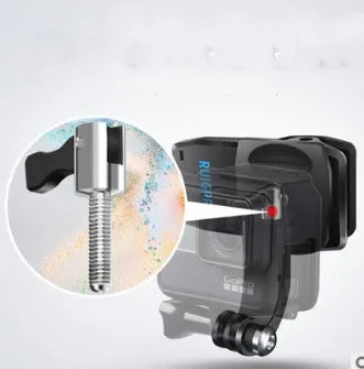 GoPro backpack clip with 360-degree rotation aluminium mount for action cameras on bags