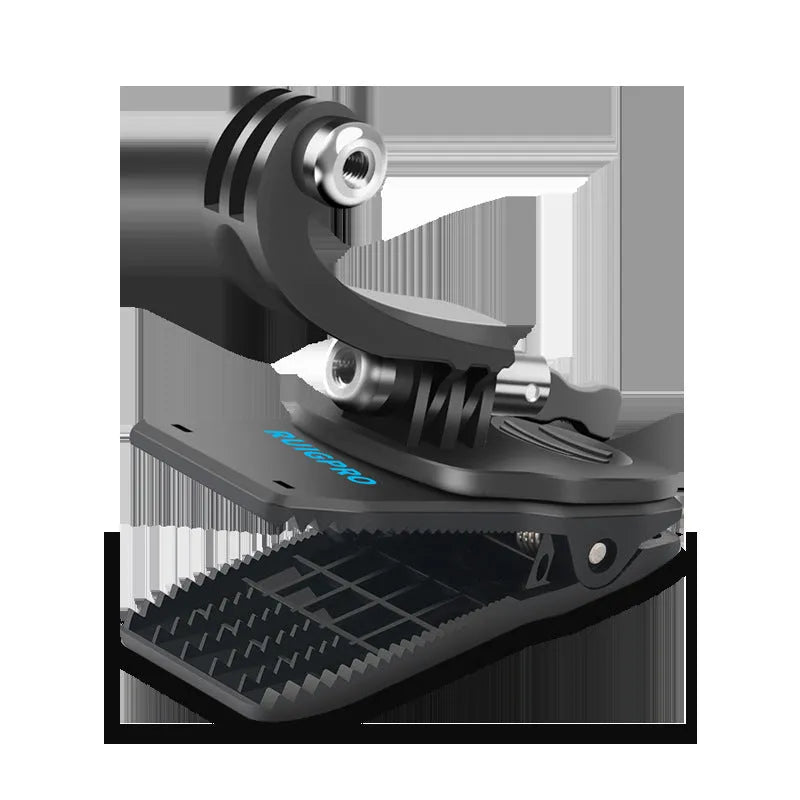 GoPro backpack clip with 360-degree rotation aluminium mount for action cameras on bags