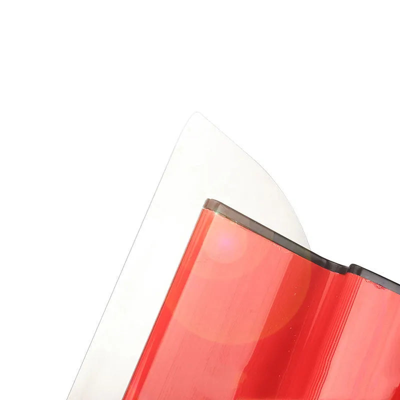Red leveling scraper with a 40cm stainless steel blade for putty and wallpaper work