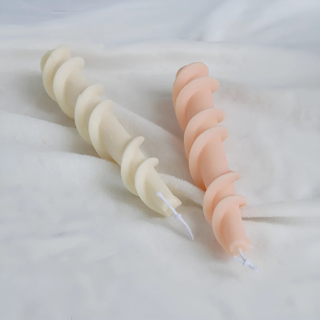 Yihai handmade silicone mould for making spiral lace rod decorative candles