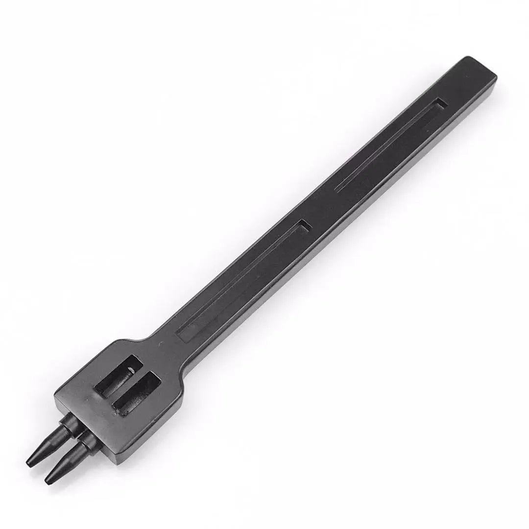 Black manual leather round hole punch tool with multiple row configurations for 4mm spaced holes