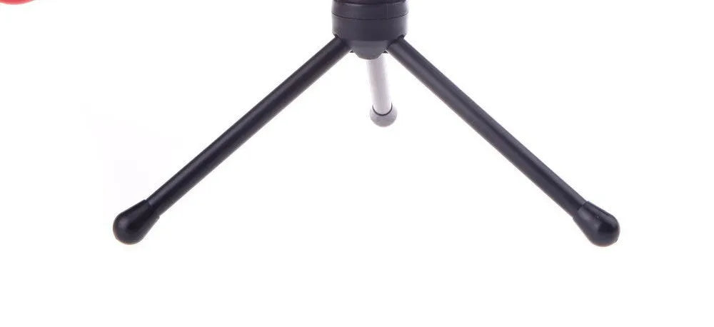 Black mini wired PC microphone with clip holder on a 1.85m cable.