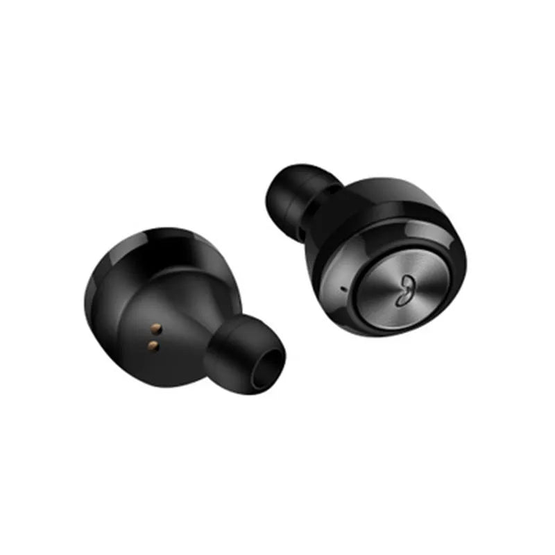 Black or white A6 wireless noise cancelling Bluetooth earbuds with earplug design