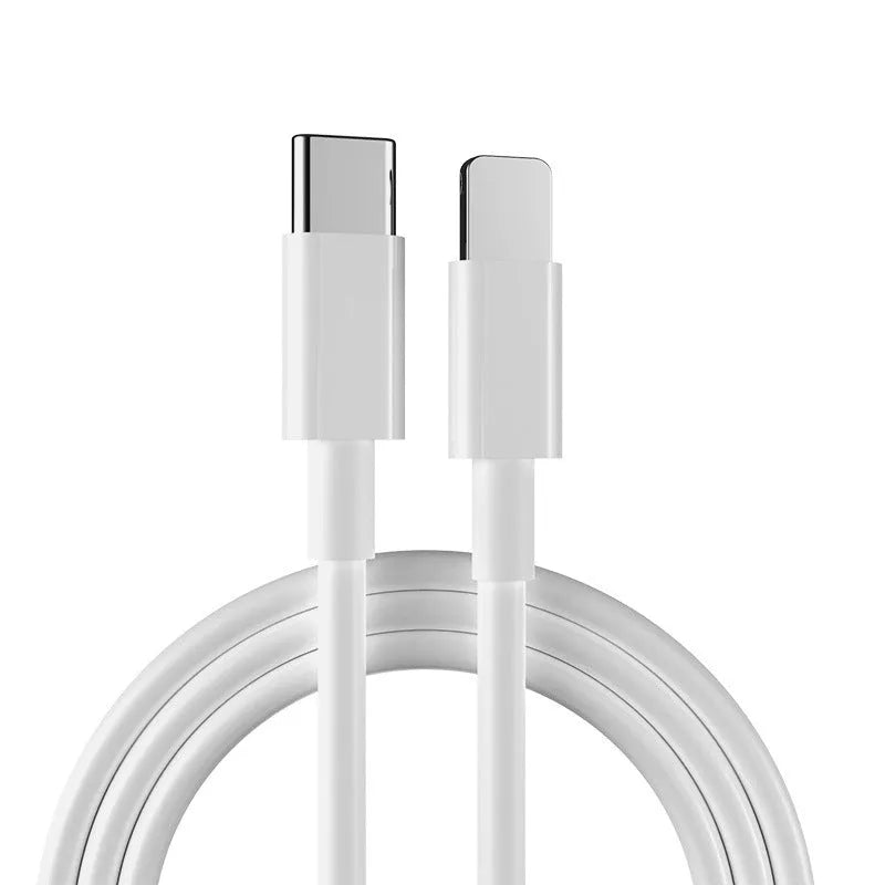 White 20W USB-C fast charger and 1-metre cable for iPhone and iPad