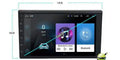 Black GM car navigation system with large rotating LCD screen showing map display