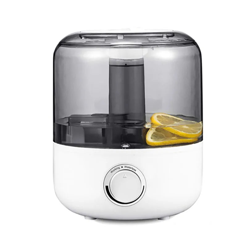 White mechanical humidifier with 3 litre tank on bedside table