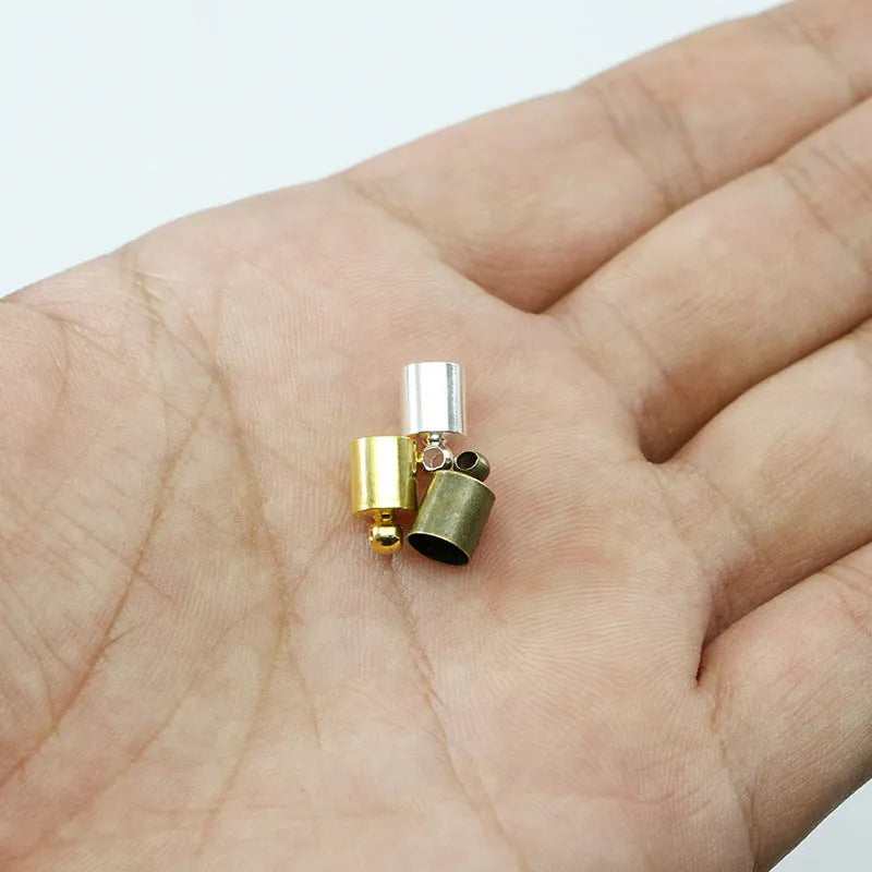 Multi-colour electroplated copper jewellery caps in various dimensions for bead weighting and tassel finishing
