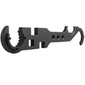 Black all-steel AR15 M4 multi-function combination wrench with dual-purpose head