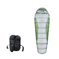 Multi-purpose hammock sleeping bag in green or orange, 210T nylon plaid outer, 210T pongee lining, 1700g, adult size