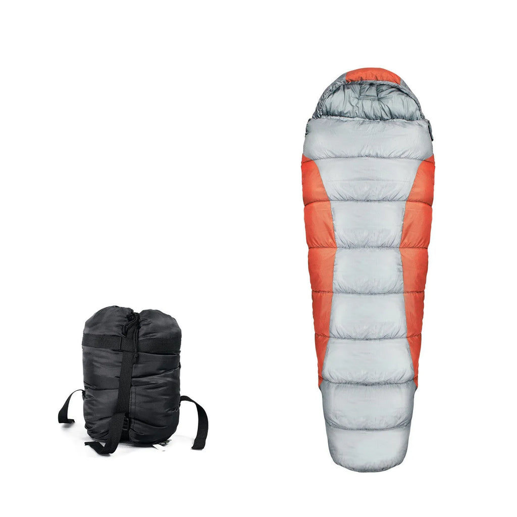 Multi-purpose hammock sleeping bag in green or orange, 210T nylon plaid outer, 210T pongee lining, 1700g, adult size