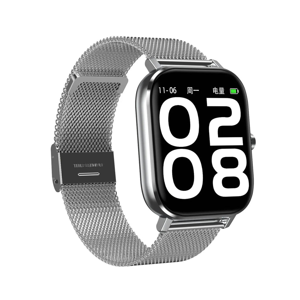 Smart bracelet with 1.54-inch screen showing health metrics display on wrist