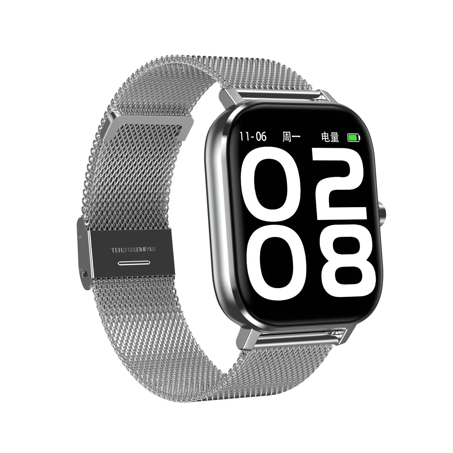 Smart bracelet with 1.54-inch screen showing health metrics display on wrist