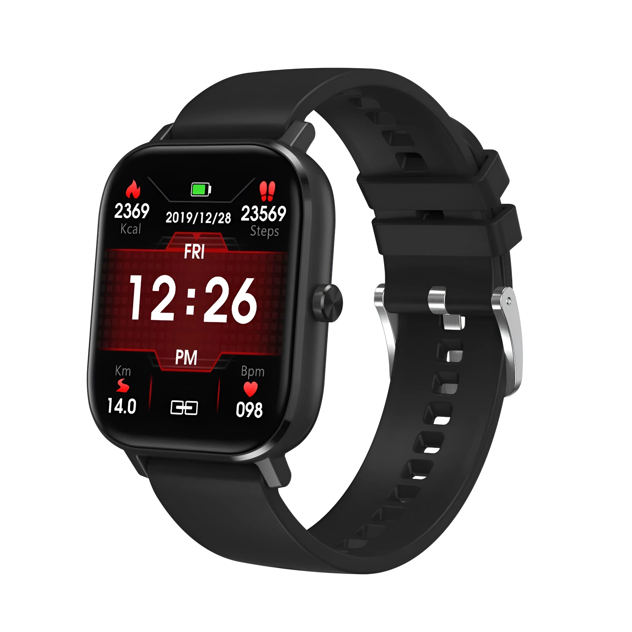 Smart bracelet with 1.54-inch screen showing health metrics display on wrist
