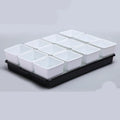 Meishi Controlled Root Flower Pot plastic planter with tray and basins in black or white colours