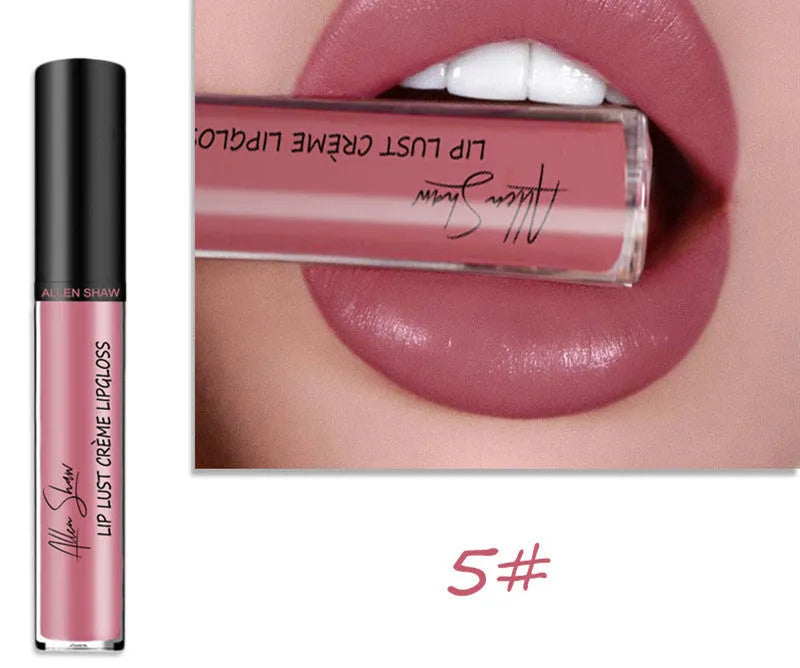 Silky cream texture lip gloss lipstick in a tube, available in multiple colour options.