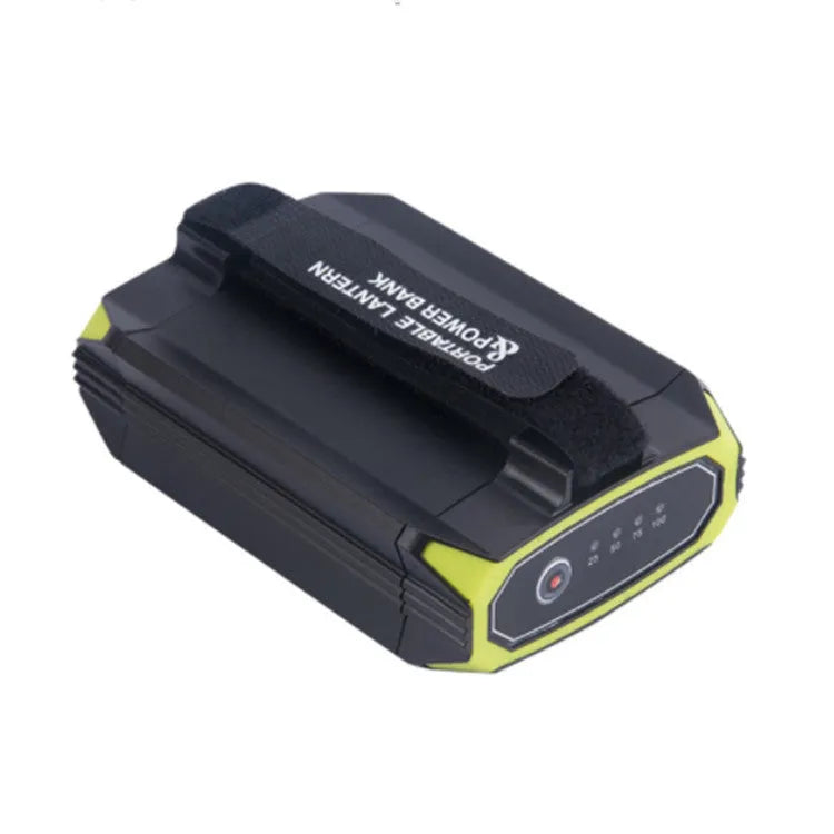 Green rechargeable camping light with dimming function and USB power bank capability