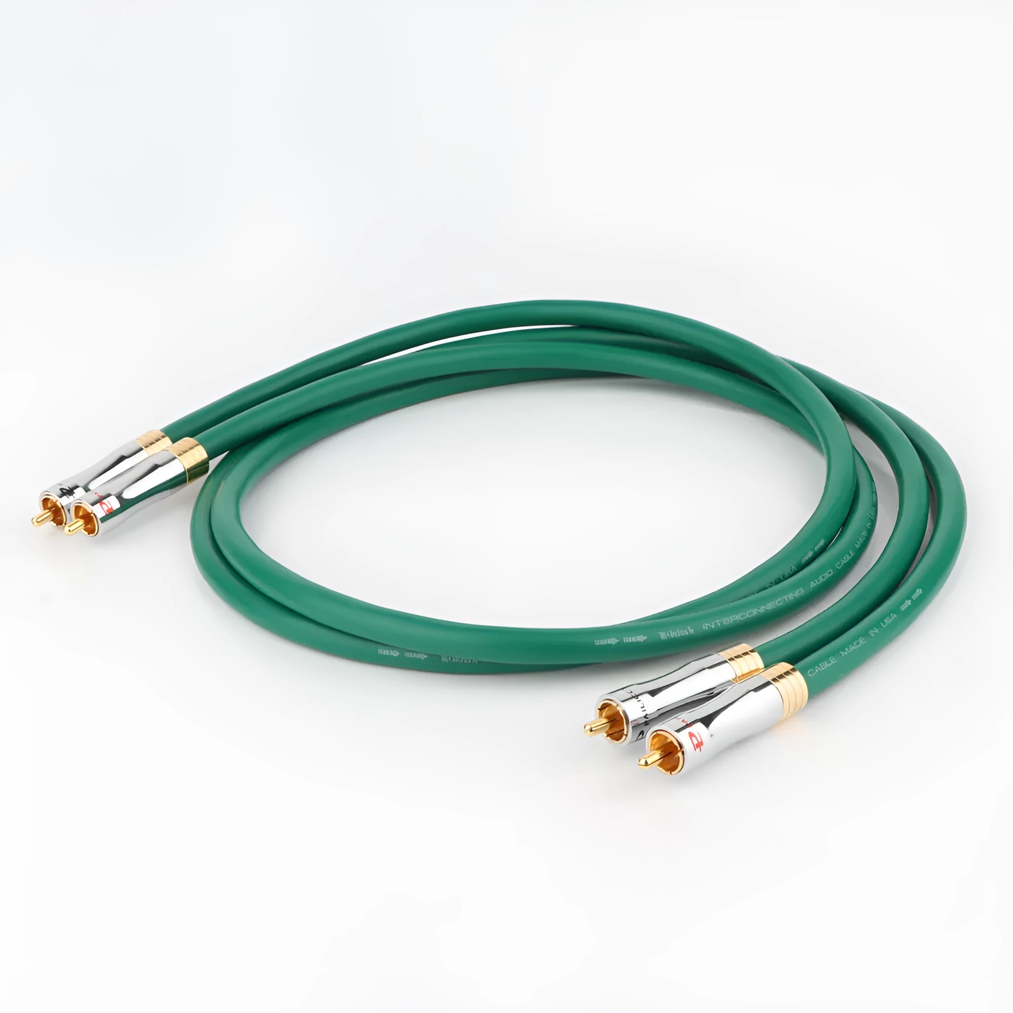 4-core copper silver-plated RCA audio cable with Budweiser connectors for CD decoder to amplifier connections