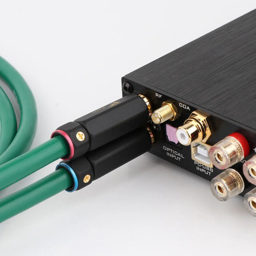 4-core copper silver-plated RCA audio cable with Budweiser connectors for CD decoder to amplifier connections