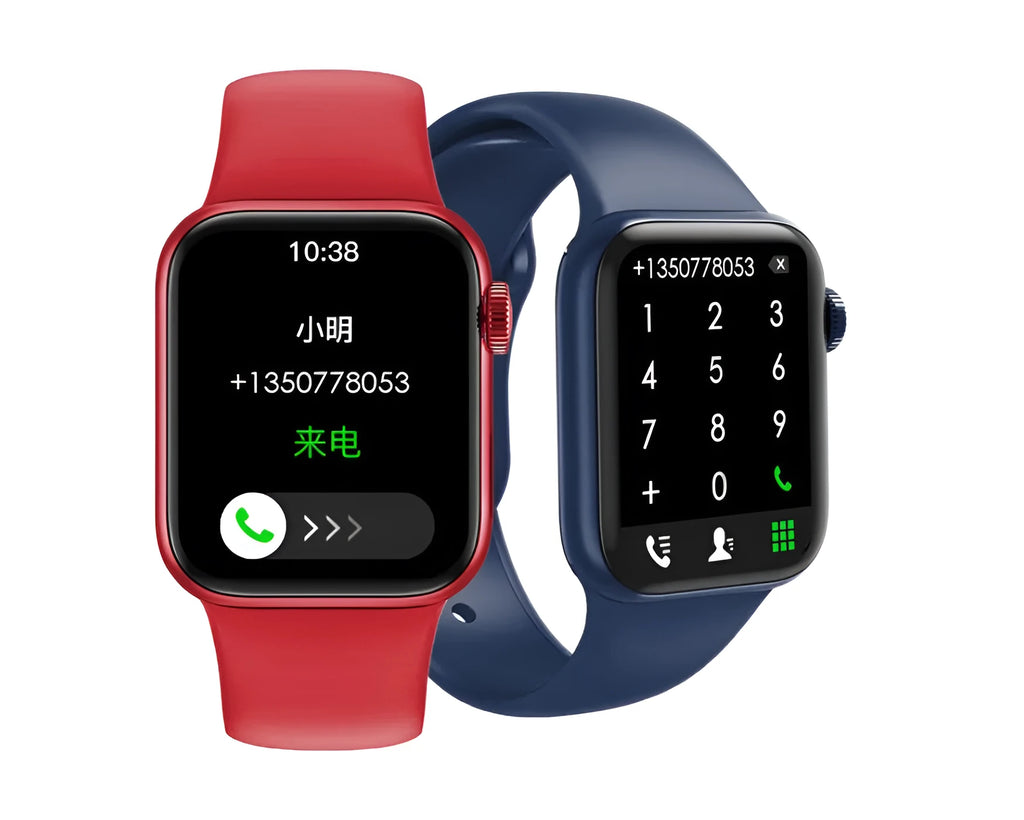 M16Plus smart watch in wolf grey on wrist, showing 1.8 inch touch screen and zinc alloy case.