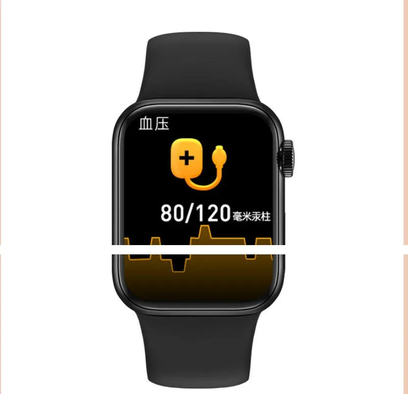M16Plus smart watch in wolf grey on wrist, showing 1.8 inch touch screen and zinc alloy case.