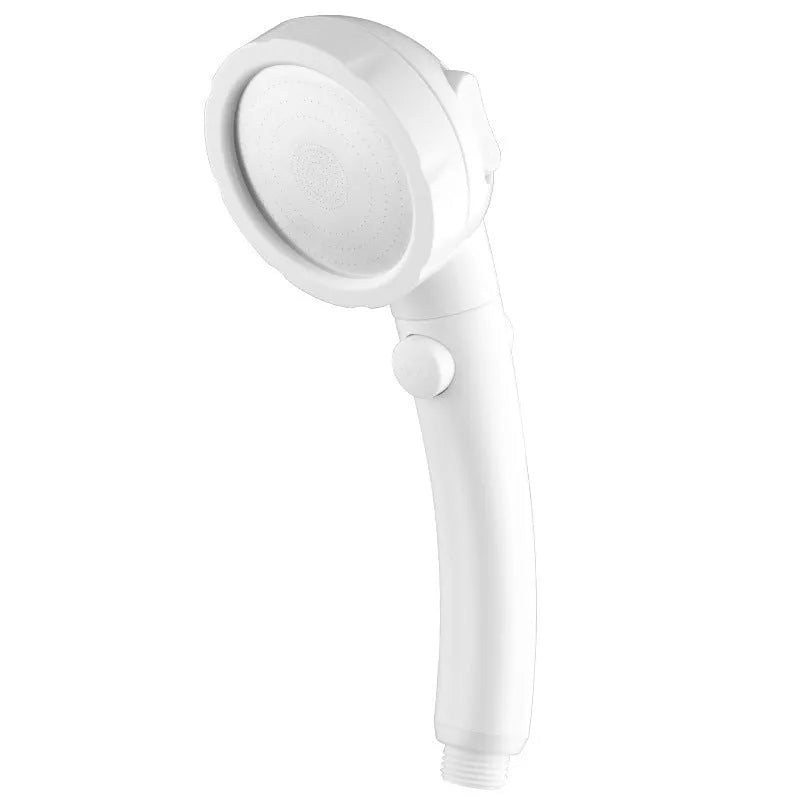 ABS handheld shower head with universal 4-point interface in bathroom installation