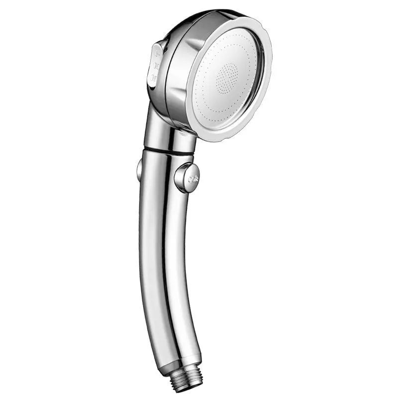 ABS handheld shower head with universal 4-point interface in bathroom installation