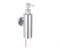 304 stainless steel wall-mounted soap dispenser measuring 50x88x205mm in brushed, mirror or black finish