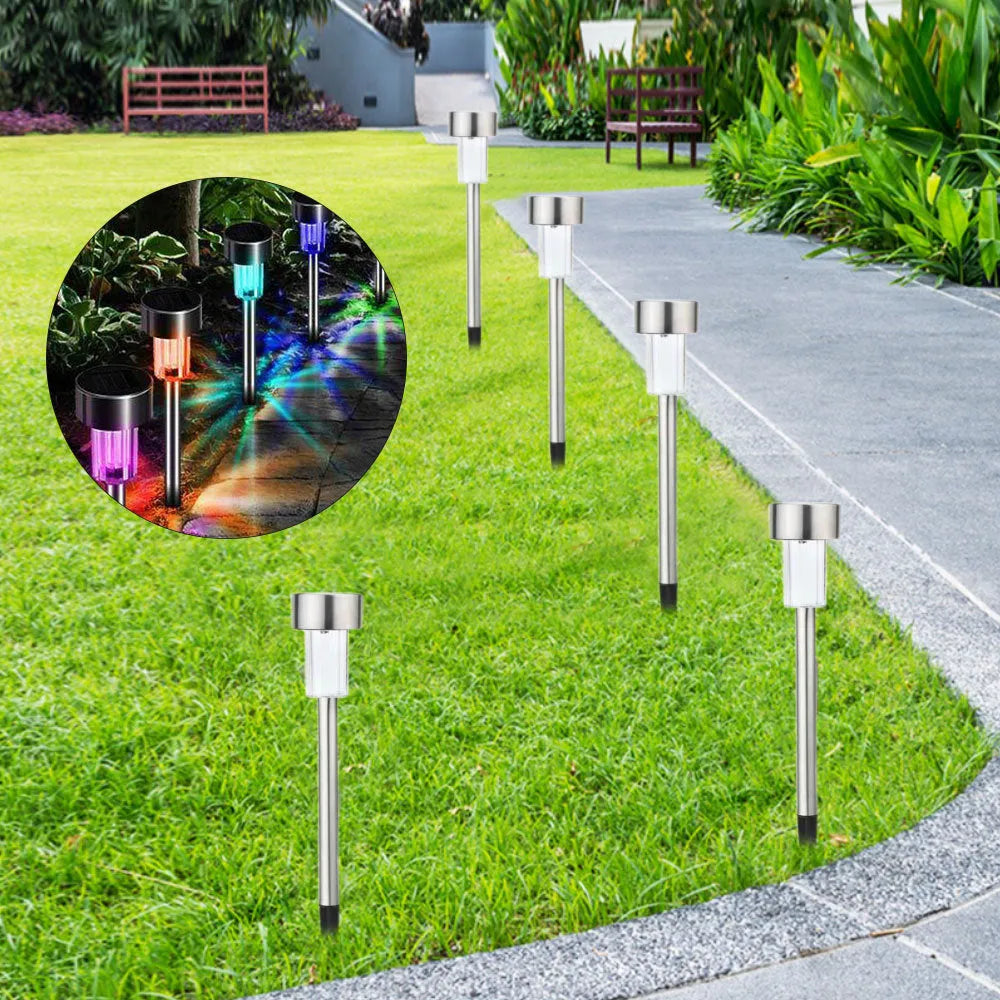 Stainless steel solar garden landscape light with pastoral style design and waterproof IP44 rating
