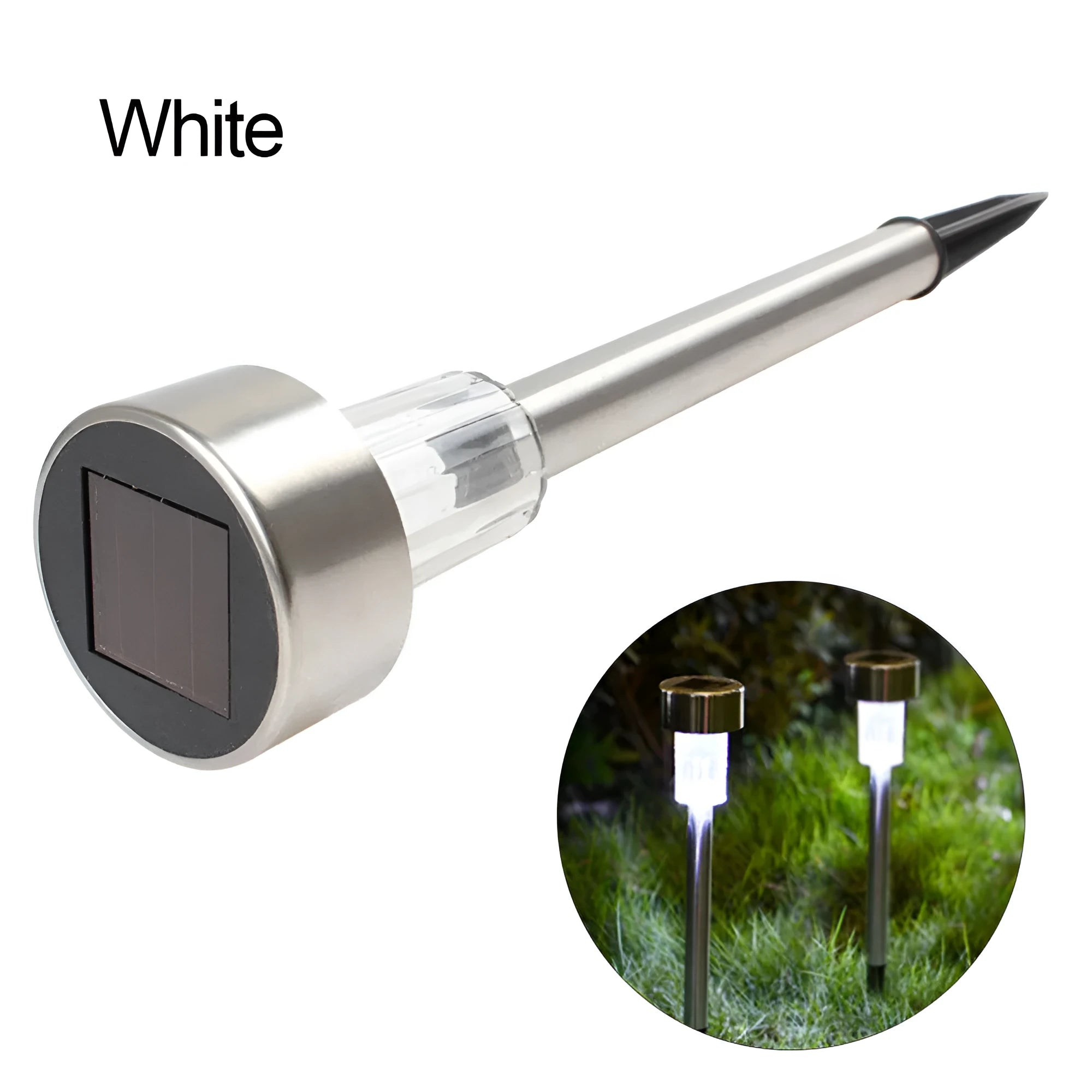 Stainless steel solar garden landscape light with pastoral style design and waterproof IP44 rating