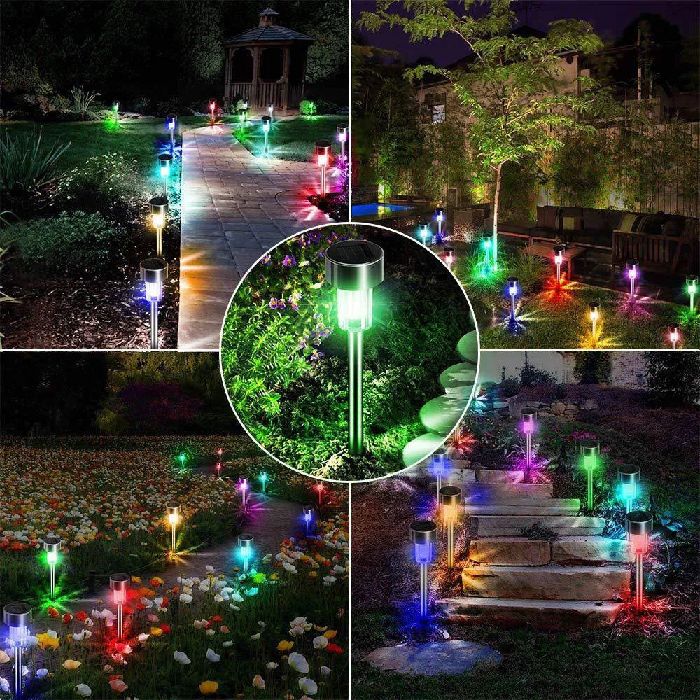 Stainless steel solar garden landscape light with pastoral style design and waterproof IP44 rating