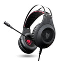Black USB wired computer headset with microphone for PC and laptop