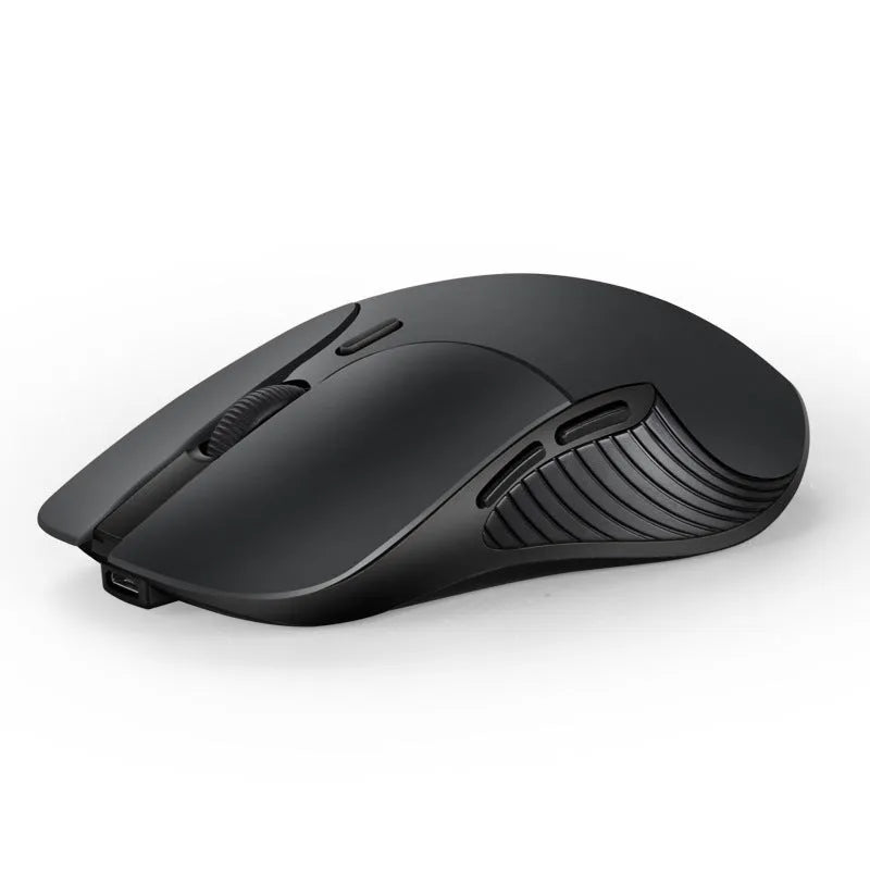 Blue smart voice mouse with 2.4G wireless translator and rechargeable battery on desk