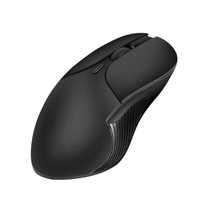 Blue smart voice mouse with 2.4G wireless translator and rechargeable battery on desk